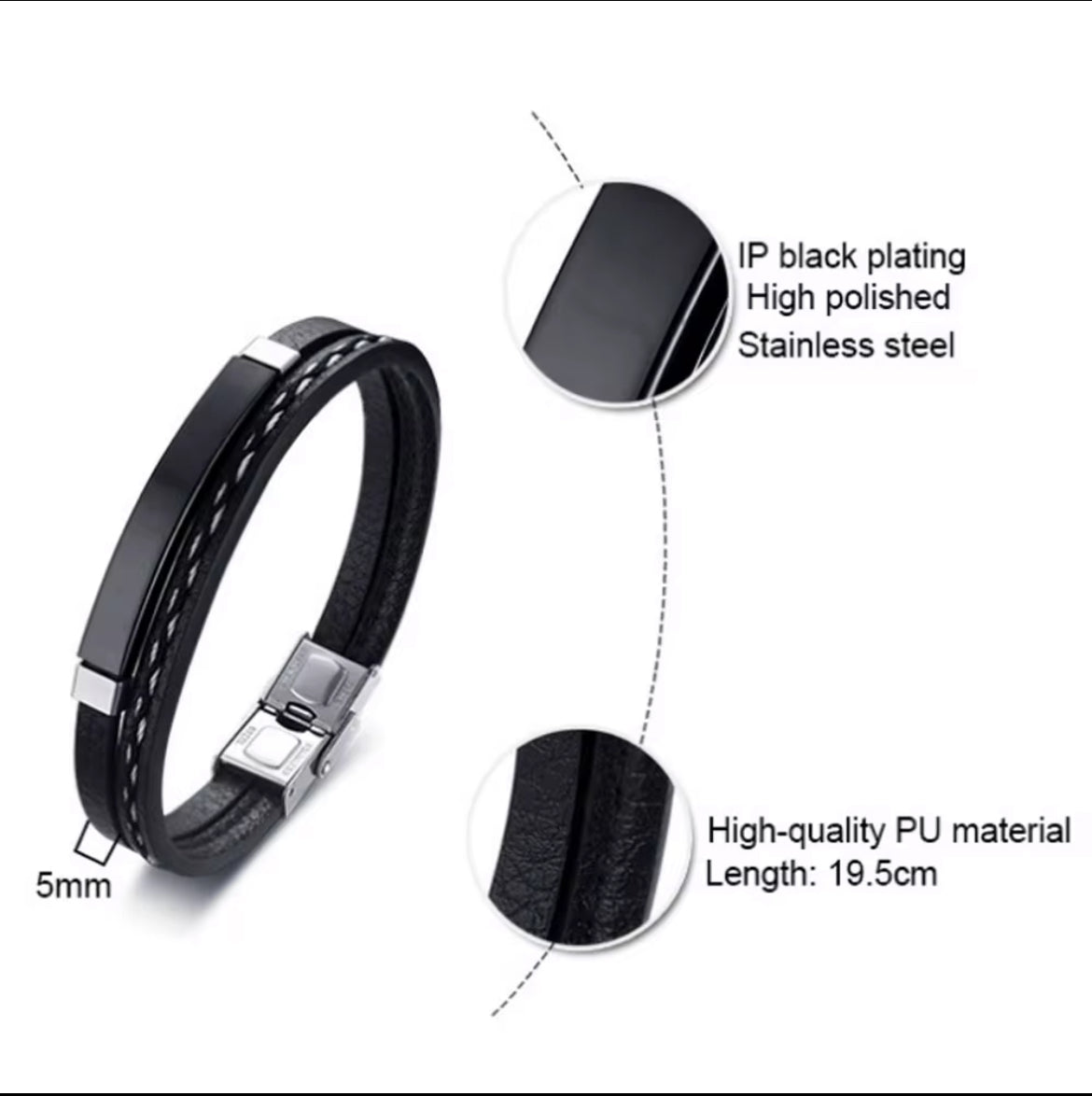 Classic black bracelet