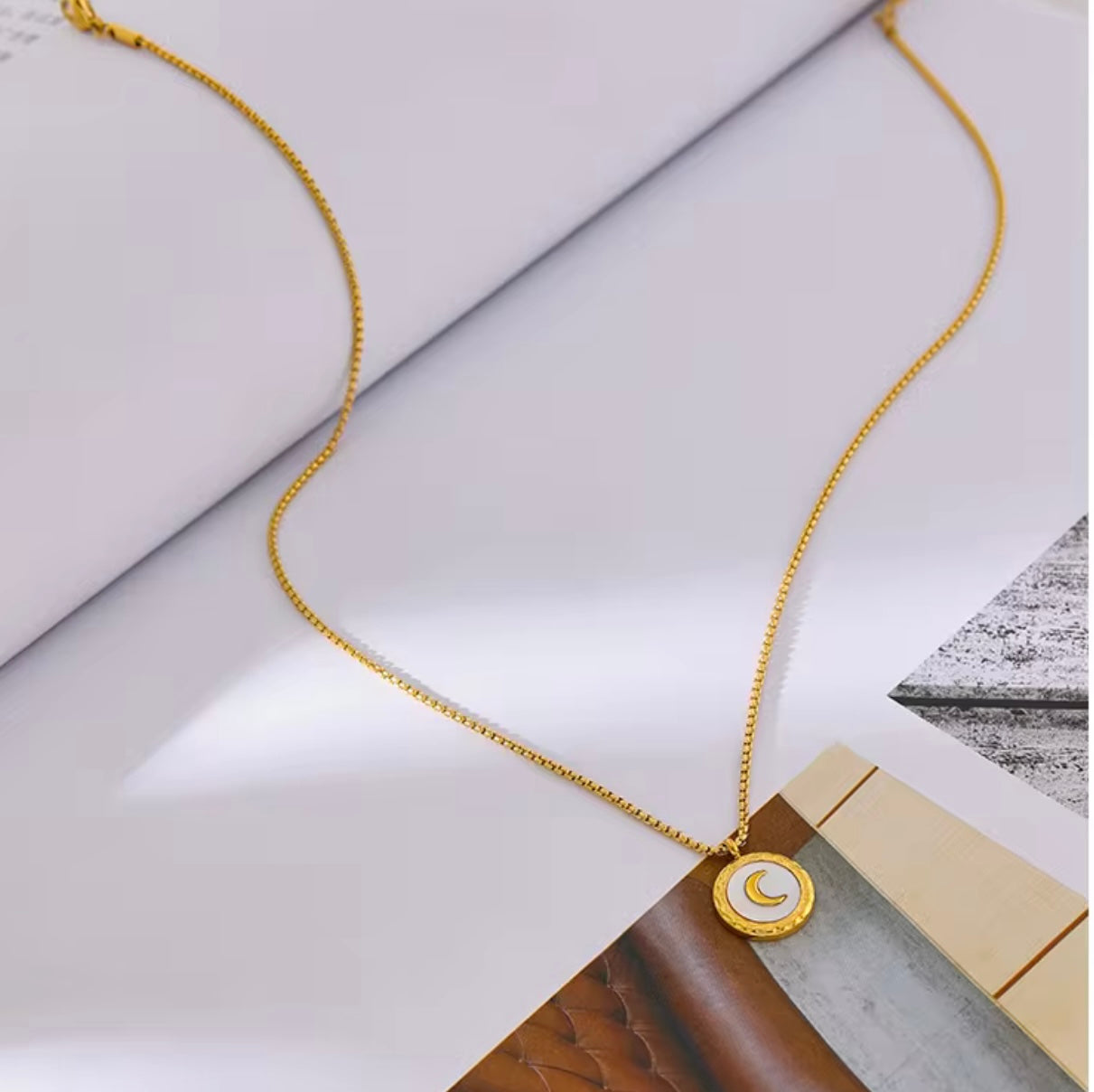 Selene moon necklace