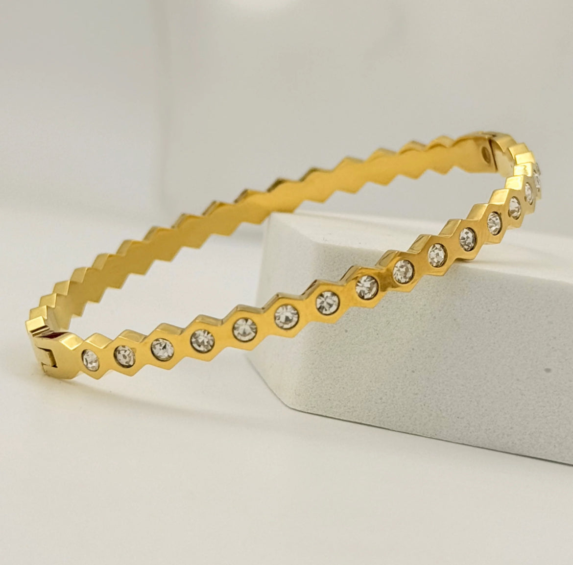 Honeycomb studded kada bracelet ( baby size )