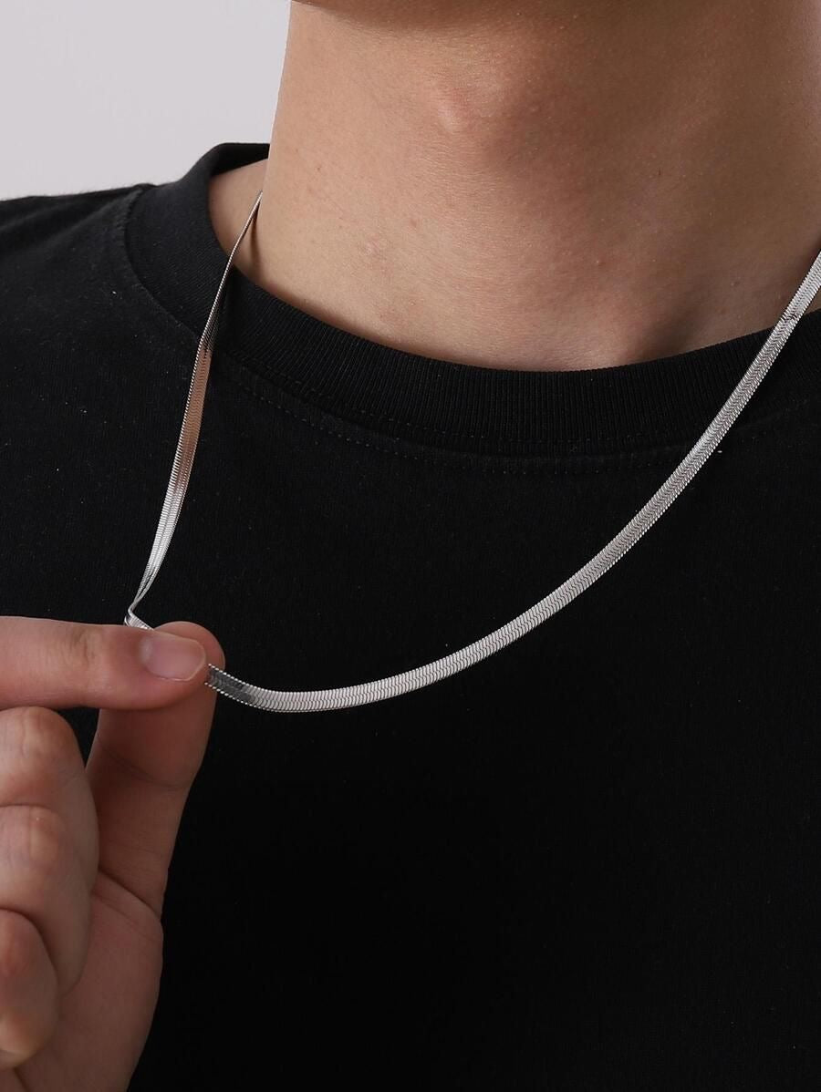 Men's 4mm  snake chain ( silver )