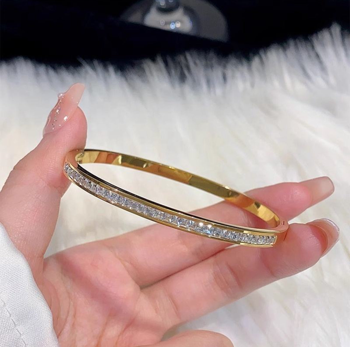 Zicron studded kada bracelet ( baby size )