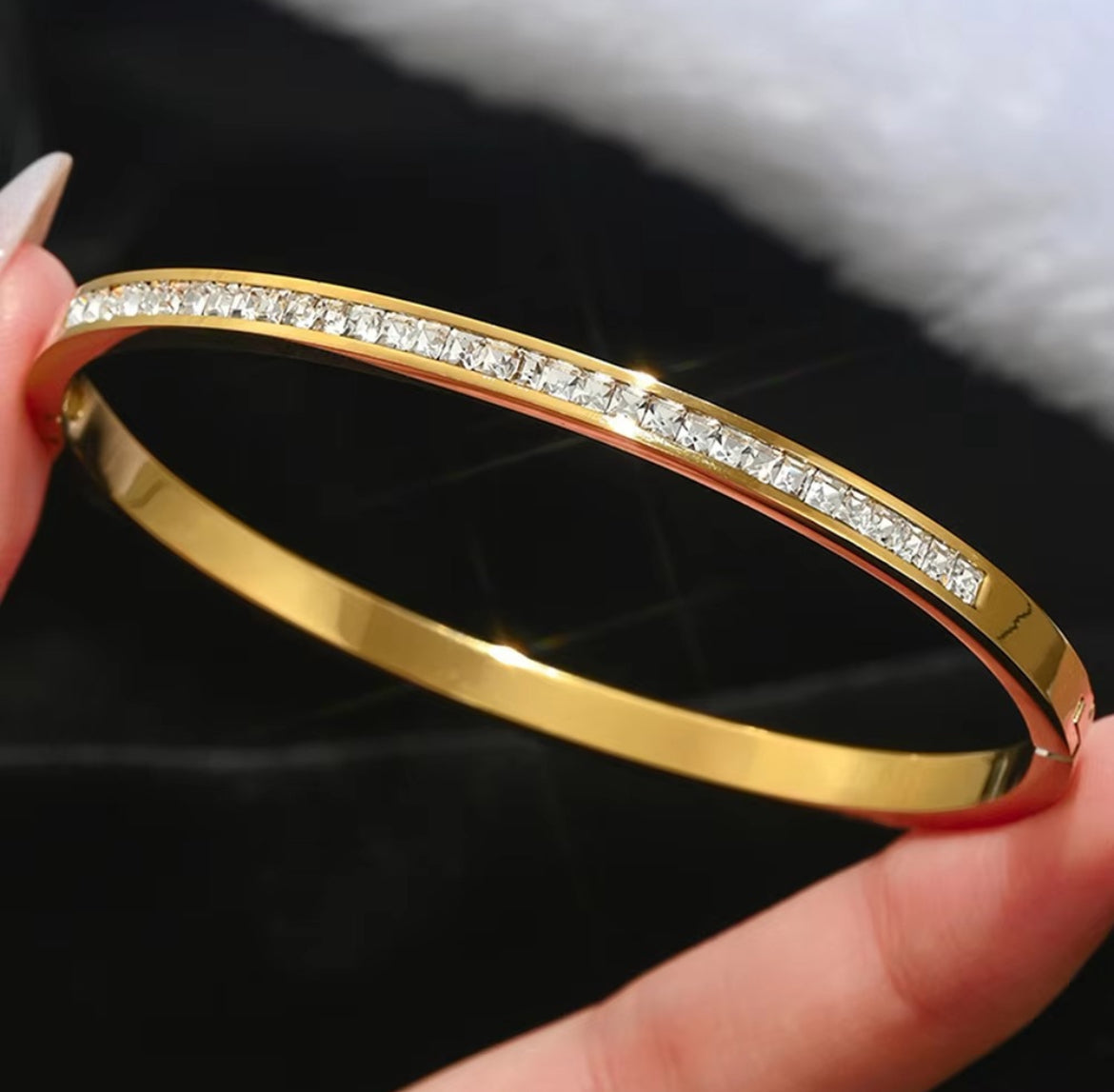 Zicron studded kada bracelet ( baby size )