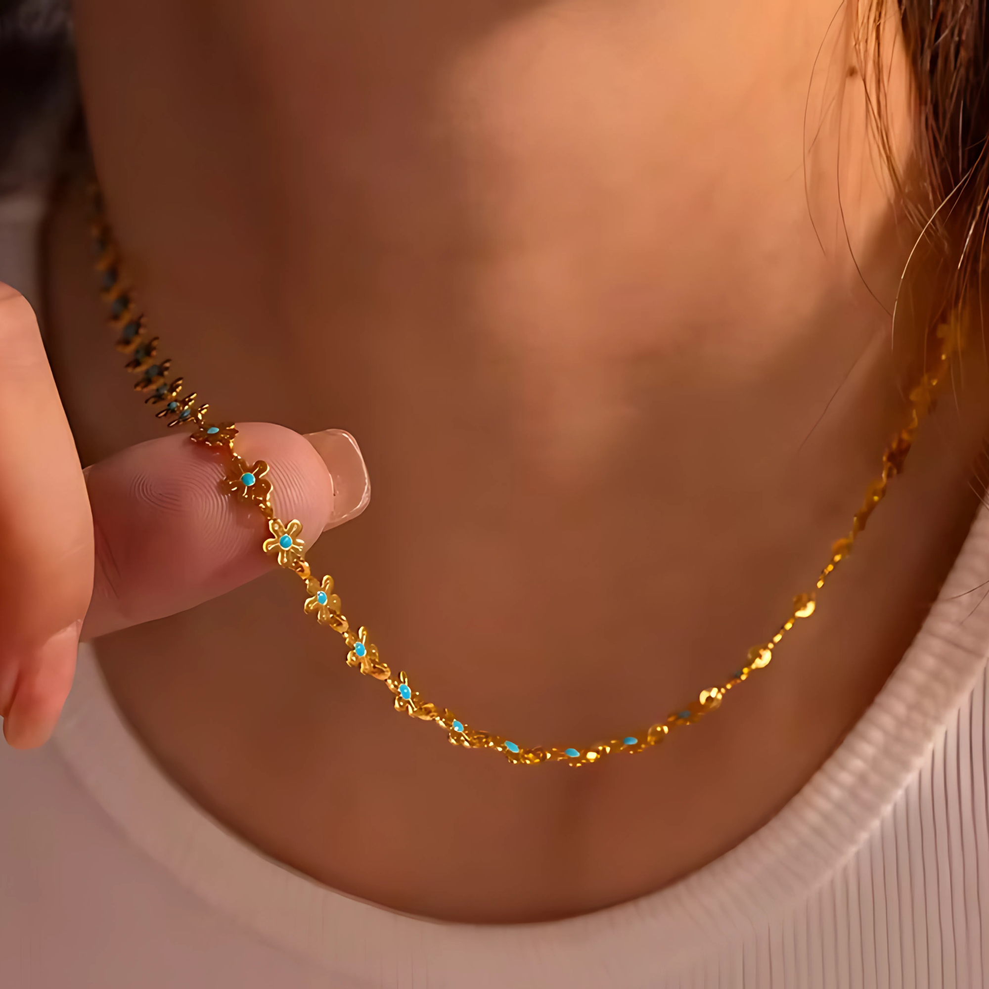 Teal necklace