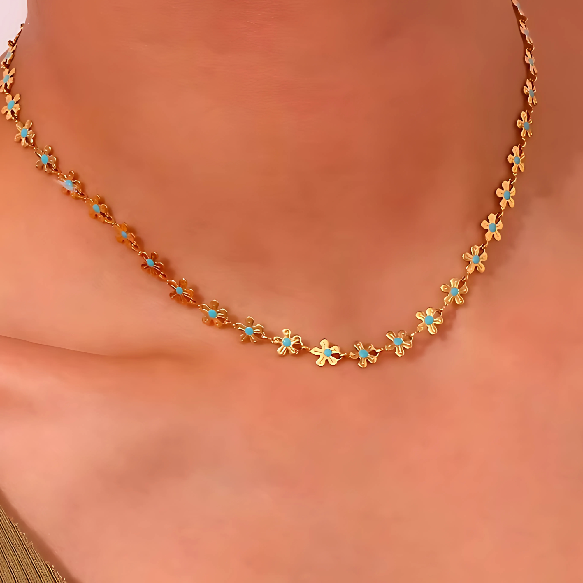 Teal necklace