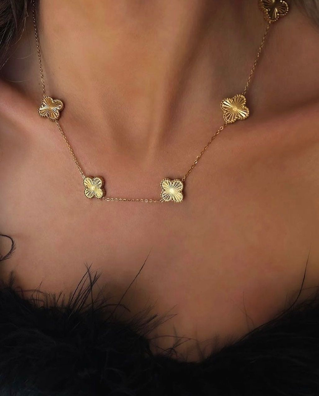5 leaf clover necklace