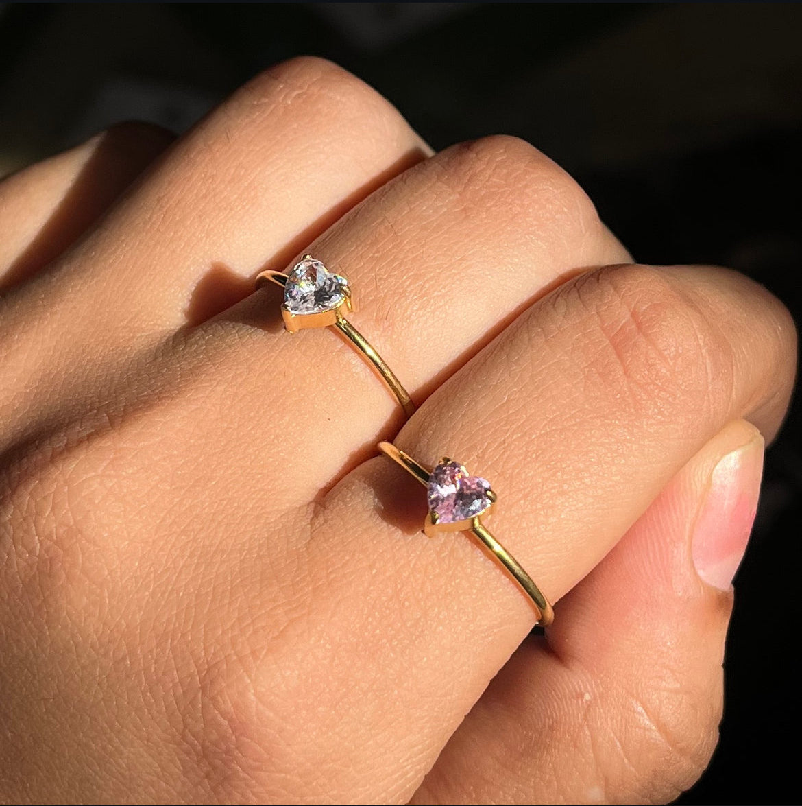 Mini heart ring