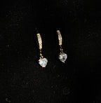 Mini heart drop earring