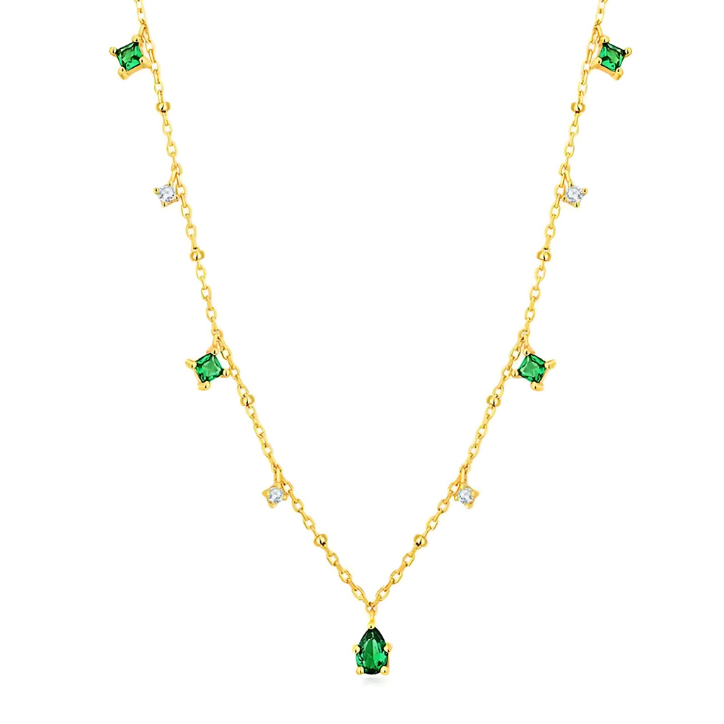 Emerald drop necklace