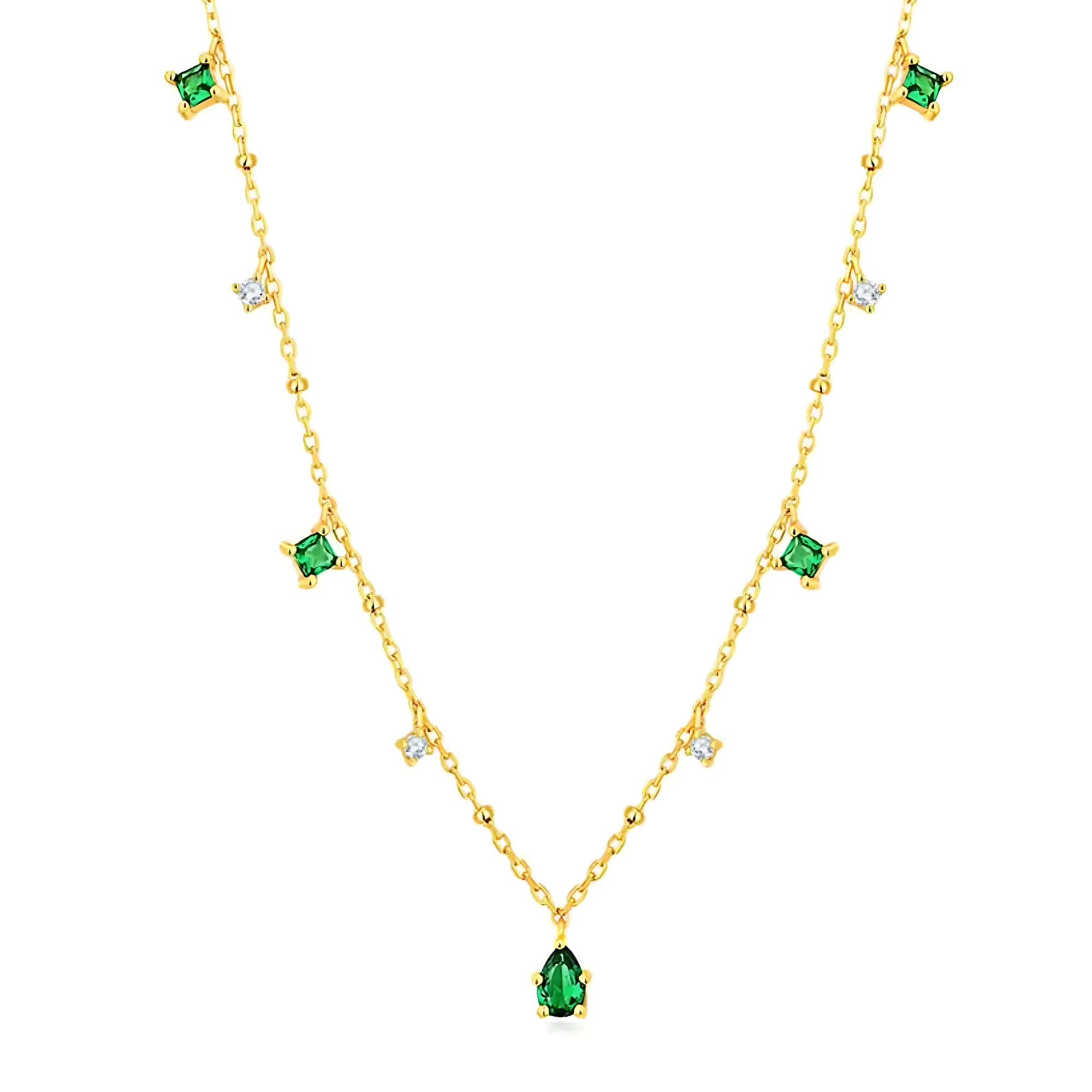 Emerald drop necklace
