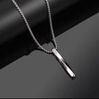 Thick bar necklace