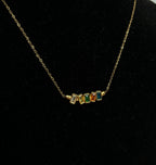 Multicolored bar necklace