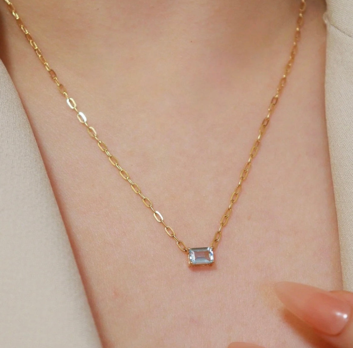 Blue stone necklace