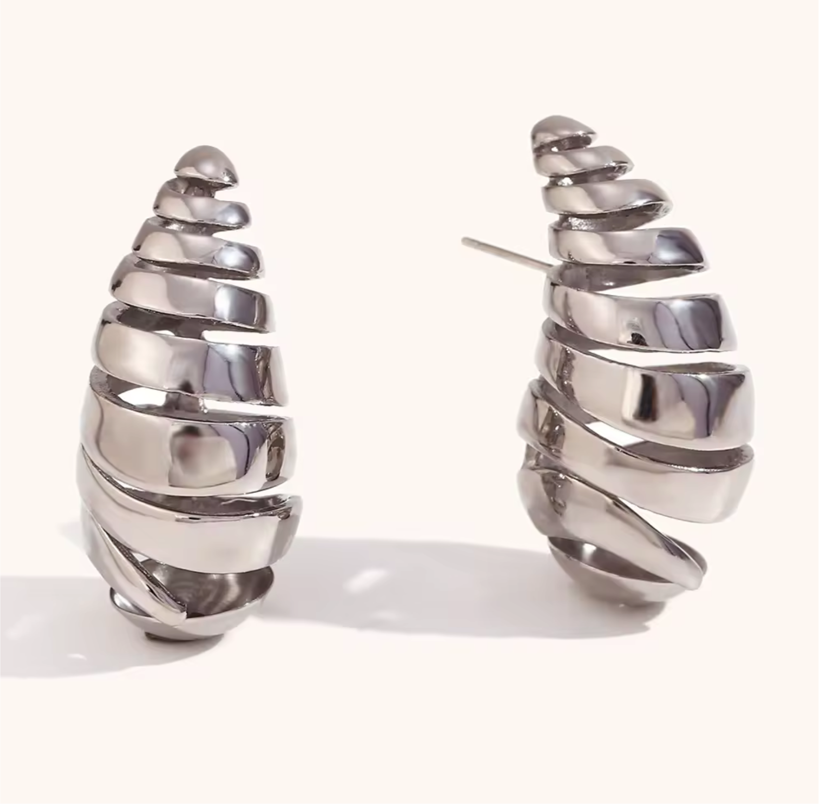 Silver bottega hoops