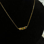 Multicolored bar necklace