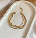 Triple layer bracelet