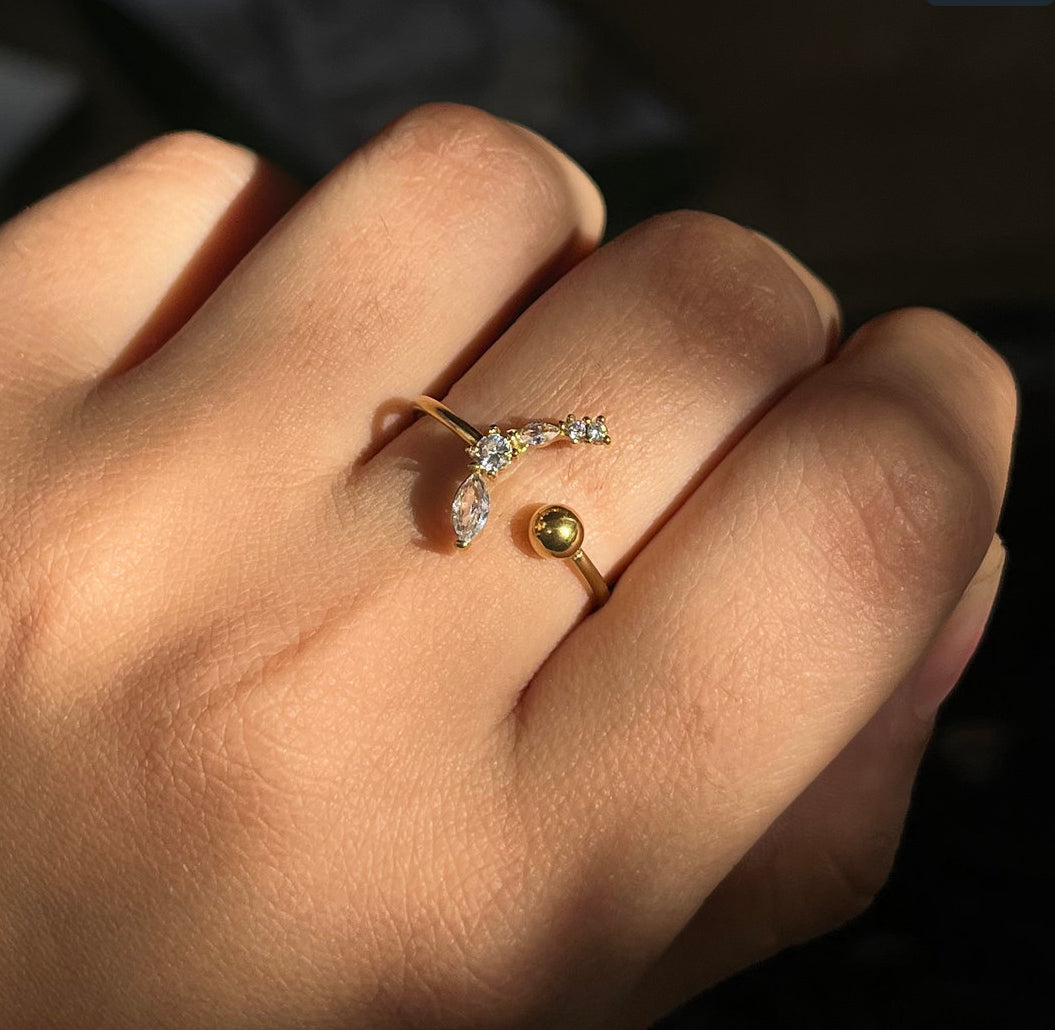 Half moon ring