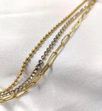 Triple layer bracelet