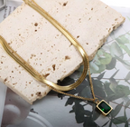 Emerald layer necklace