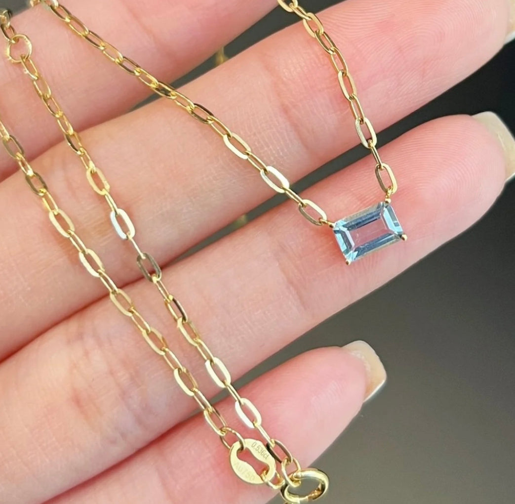 Blue stone necklace