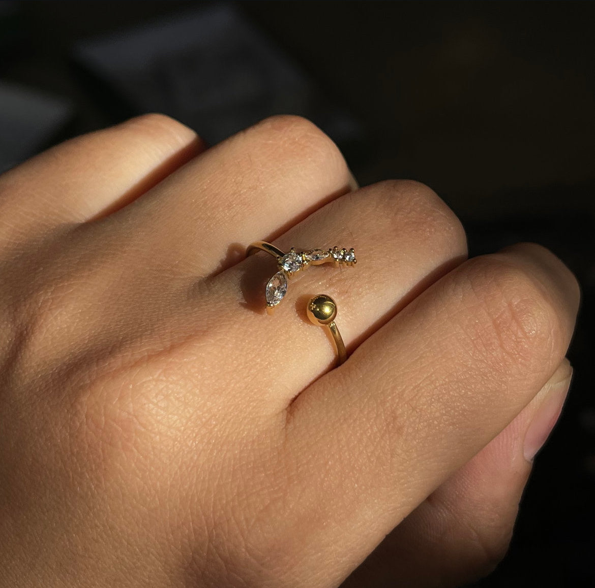 Half moon ring