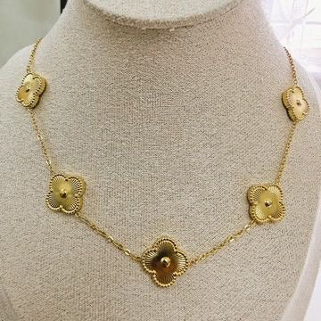 5 leaf clover necklace