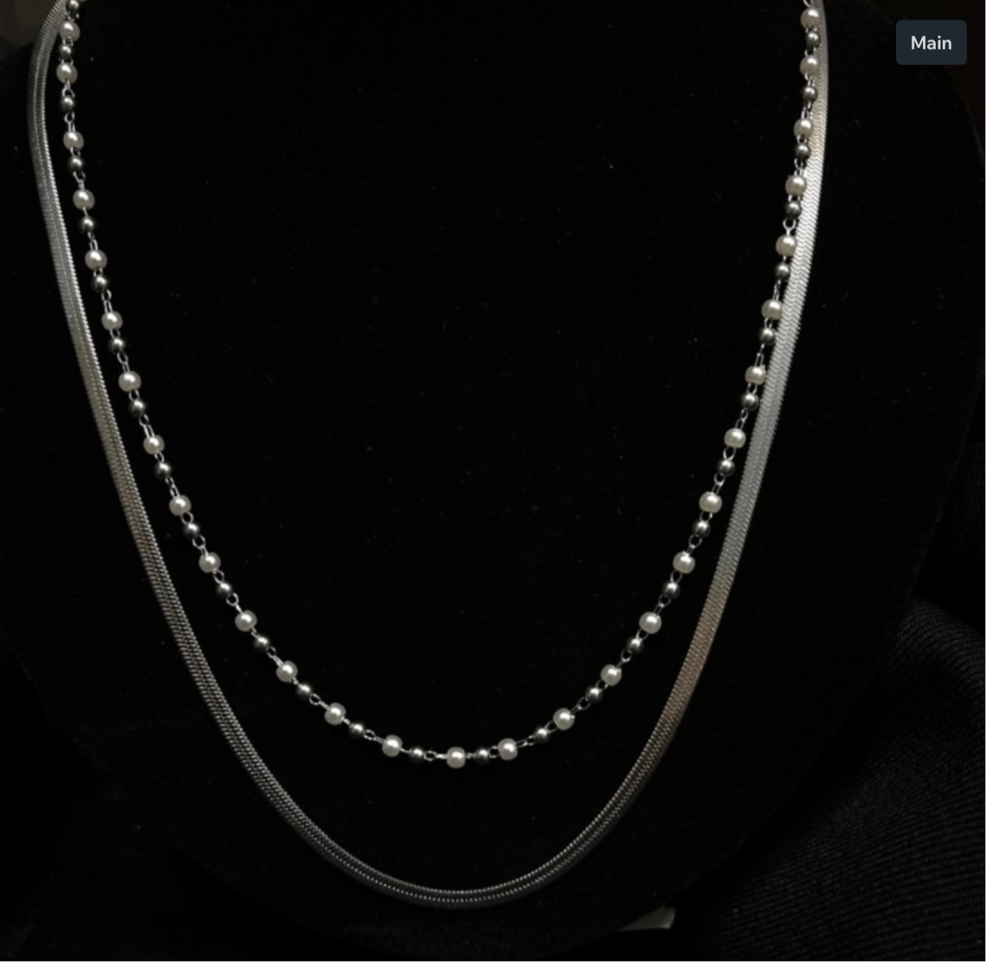 Pearl layer necklace