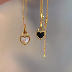 Reversible heart necklace