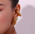 Silver bottega hoops