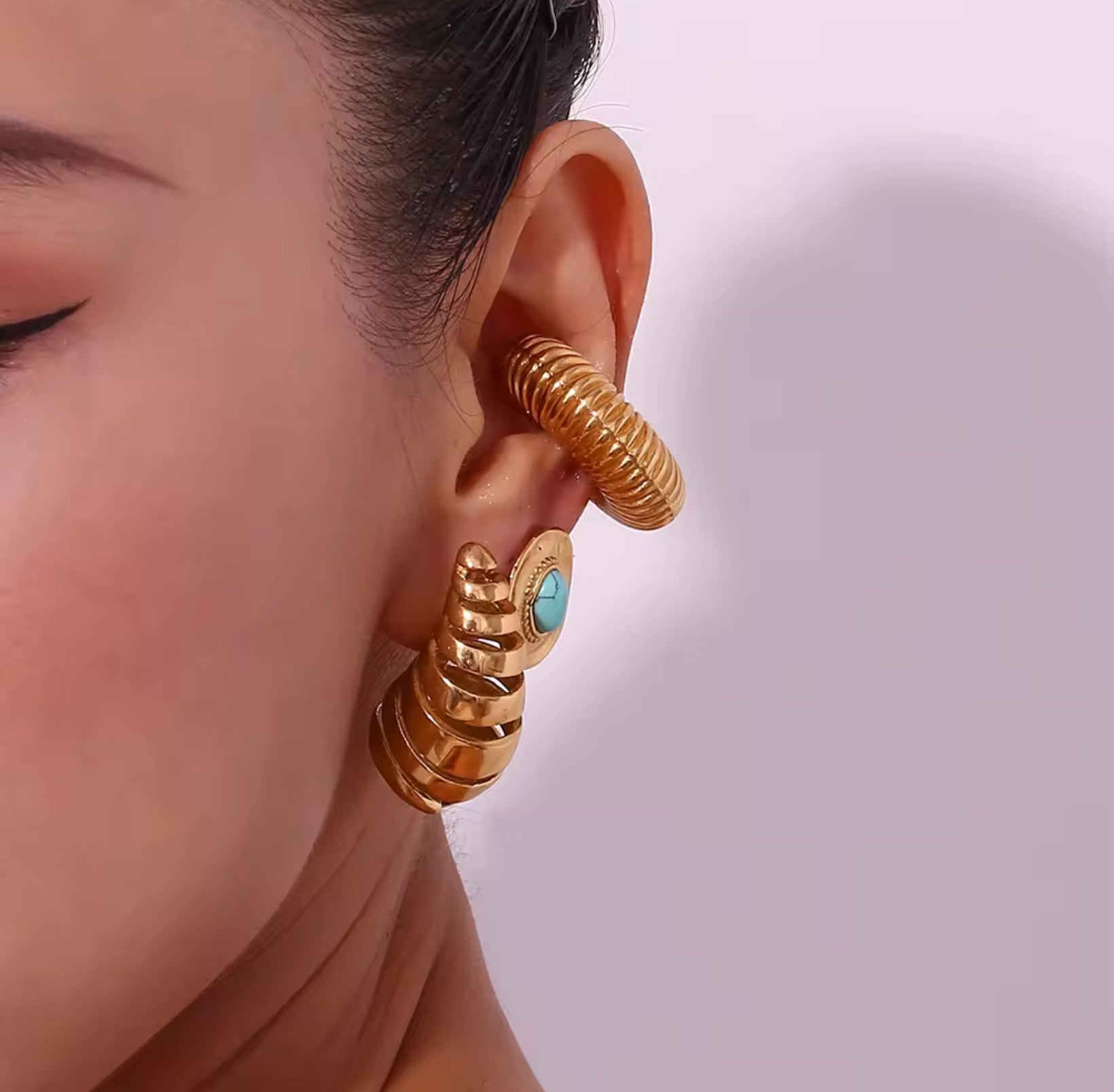 Silver bottega hoops