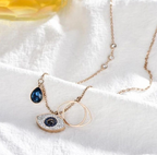 rose gold Evil eye necklace